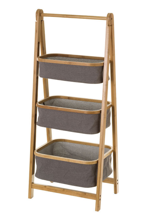 BigBuy Ραφιέρα Μπανιέρας Bamboo 45x34x109cm Γκρι