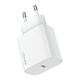 Usams Charger Without Cable with USB-C Port 20W Power Delivery Whites (T65)