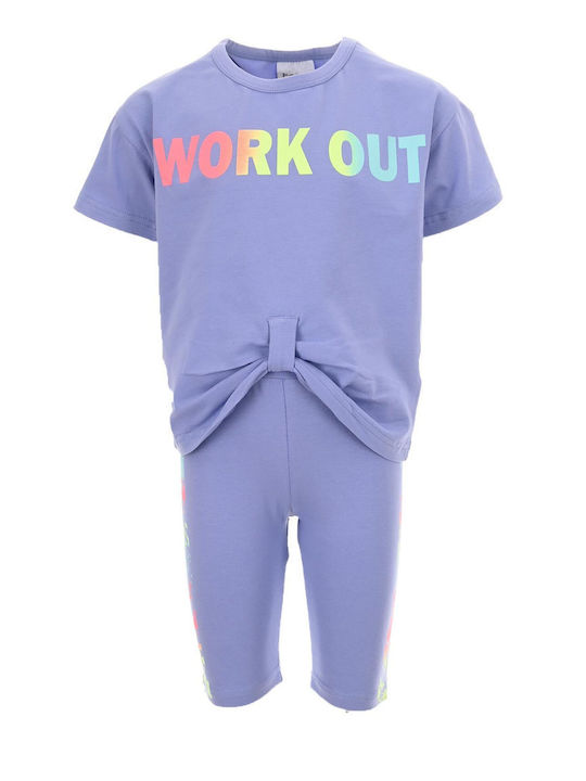 Trax Kids' Set with Leggings Summer 2pcs Lilac