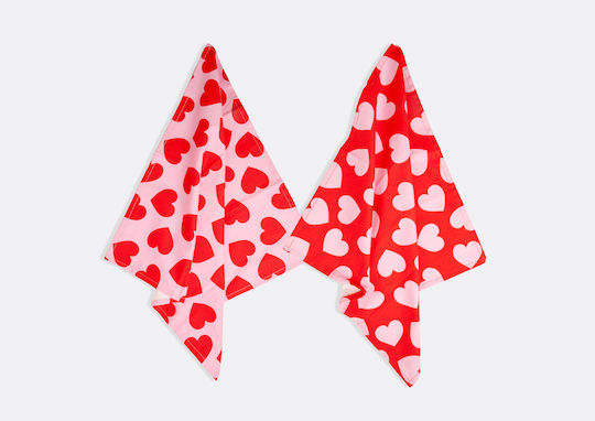 DOIY Towel in Red Color 50x50cm