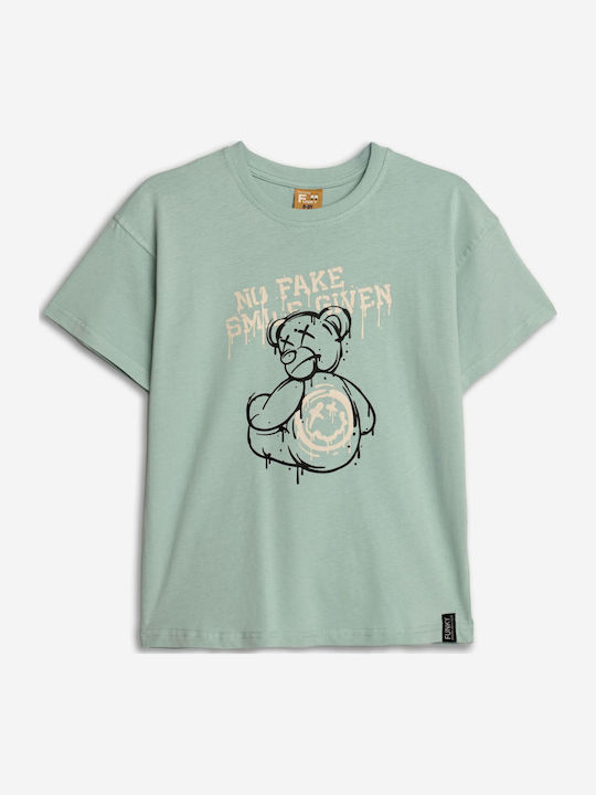 Funky Παιδικό T-shirt Grayed jade