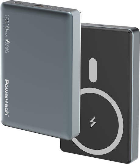 Powertech PT-1377 MagSafe Power Bank 10000mAh 20W Γκρι