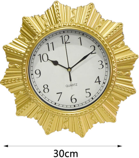 Tpster Wall Clock Gold Ø30cm