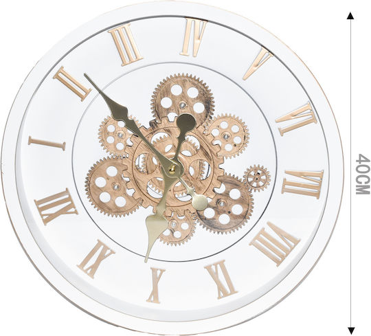Tpster Wanduhr Weiß Ø40cm