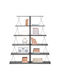 Bookcases Grey-black 2pcs 65x24x146cm