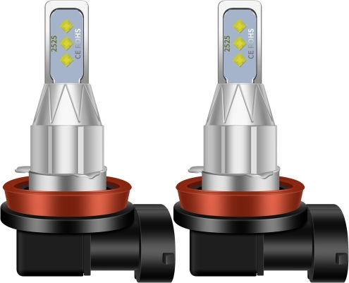 Lamps Car H8 LED Yellow 12-24V 12W 2pcs