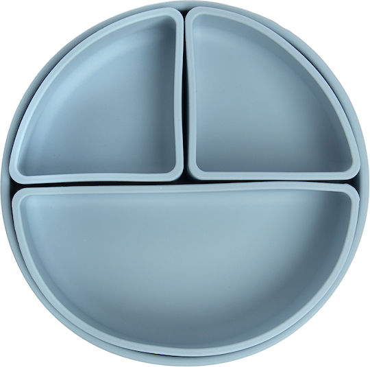 Smyk Baby Food Plate Made of Silicone Blue