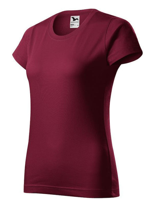 Malfini Basic Γυναικείο Διαφημιστικό T-shirt Κοντομάνικο Garnet