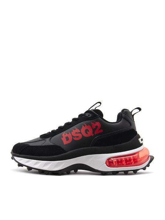 Adidași Chunky Pentru Bărbați Roșii-Negri Bubble