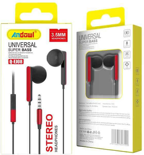 Andowl Q-ej08 Earbuds Handsfree Ακουστικά με Βύσμα 3.5mm