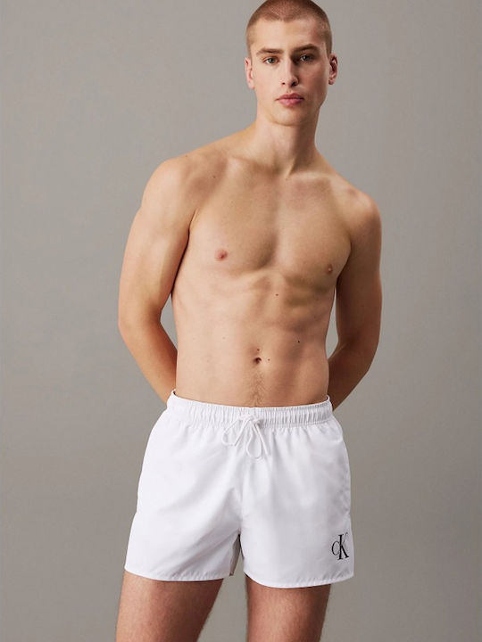 Calvin Klein Men's Swimwear Shorts White with Patterns KM0KM01099-YCD