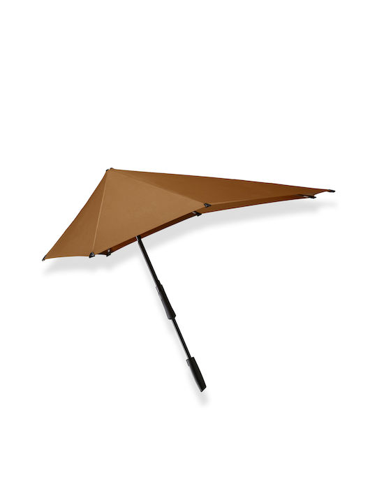 Senz° Umbrella with Walking Stick Brown