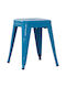 Metallischer Gartenhocker Außenbereich Blau 39x39x46cm