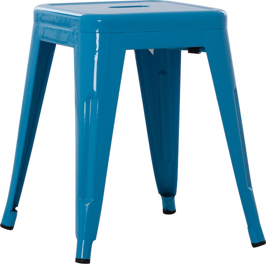 Metallischer Gartenhocker Außenbereich Blau 39x39x46cm