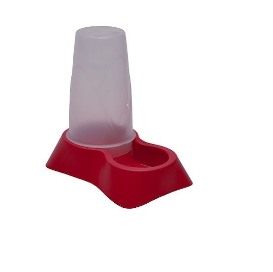 Eco Schale mit Behälter Futter & Wasser für Katze 650ml in Rot Farbe