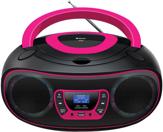 Denver TDB-212 Φορητό Ηχοσύστημα με CD Ροζ