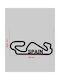 Acrylic Wall Decor F1 Track Spain 30 X 9.8 Cm Black