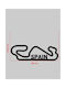 Acrylic Wall Decor F1 Track Spain 20 X 6.5 Cm Black