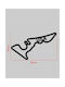 Acrylic Wall Decor F1 Track USA 20 X 12 Cm Black