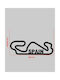 Acrylic Wall Decor F1 Track Spain 50 X 16.4 Cm Black
