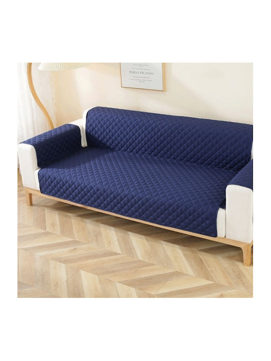 Wasserdichter Sofabezug Haustierkissen Wende-Diamant Größe 55x196cm Marineblau