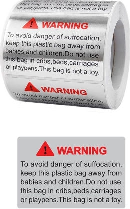 Warning That Opening This Package Will Bring Great Happiness Seal Sticker Size 40x60mm H-39