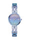 Guess Damen Uhr Chronograph mit Blau Metallarmband
