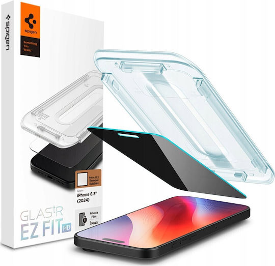 Spigen Glass tR EZ Fit HD Privatsphäre Gehärtetes Glas (iPhone 17 / 17 Pro / 16 Pro)