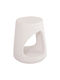 Living Room Stool Made of Polypropylene Ecru Color 38x38x47cm
