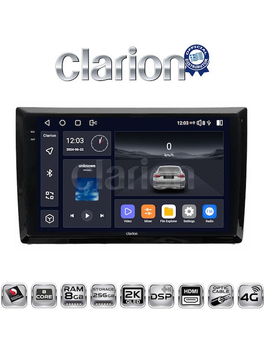 Clarion Auto-Audiosystem für Volkswagen Käfer 2013 > 2019 (Bluetooth/USB/WiFi/GPS/Apple-Carplay/Android-Auto)