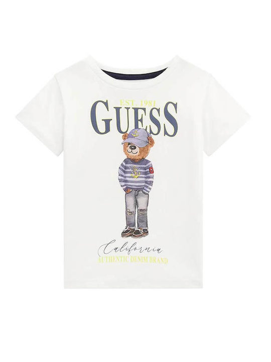 Guess Kids' T-shirt Pure White