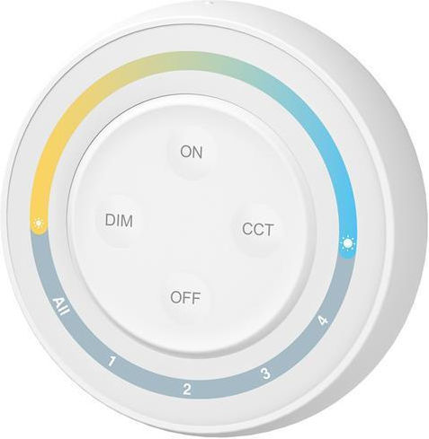 Eurolamp Ασύρματο Χειριστήριο Τοίχου Rf Dimmer 4 Κανάλια 145-71406