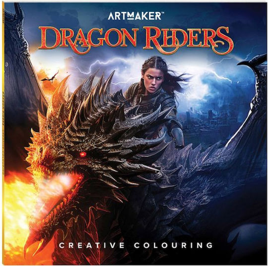 Art Maker Square Colouring Books Dragon Riders