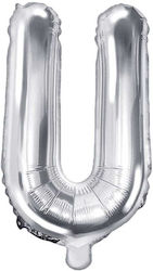 Luftballon Folie Buchstabe U Silber 35cm