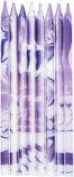 Κεριά Marble Purple 10 Εκ 24 Τεμ