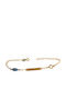Gatsa Kids Bracelet ID from Gold 9K with Evil Eye & Σταυρό
