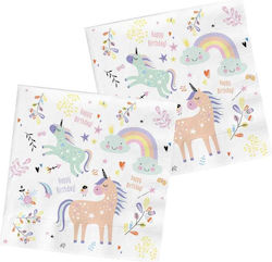 Χαρτοπετσέτες 33 X 33εκ "unicorns & Rainbows" Συσκ 20 Τεμ