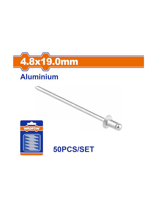Wadfow Πριτσίνια Αλουμινίου M4.8x19mm 50τμχ