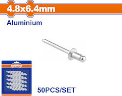 Wadfow Πριτσίνια Αλουμινίου M4.8x6.4mm 50τμχ
