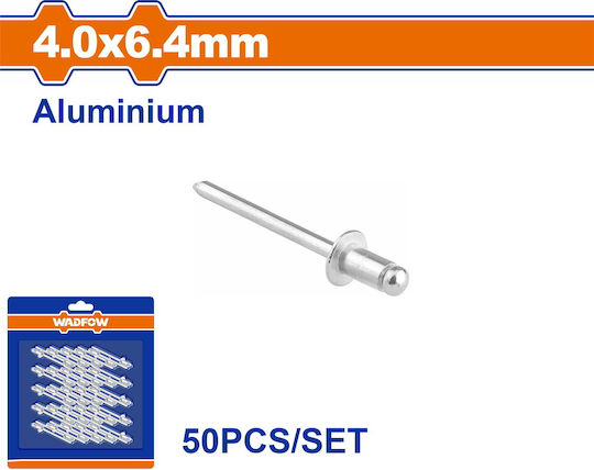 Wadfow Πριτσίνια Αλουμινίου M4x6.4mm 50τμχ