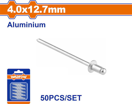 Wadfow Πριτσίνια Αλουμινίου M4x12.7mm 50τμχ