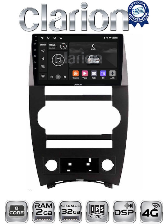 Clarion Auto-Audiosystem für Jeep Kommandant 2007 > 2009 (Bluetooth/USB/WiFi/GPS/Apple-Carplay/Android-Auto)