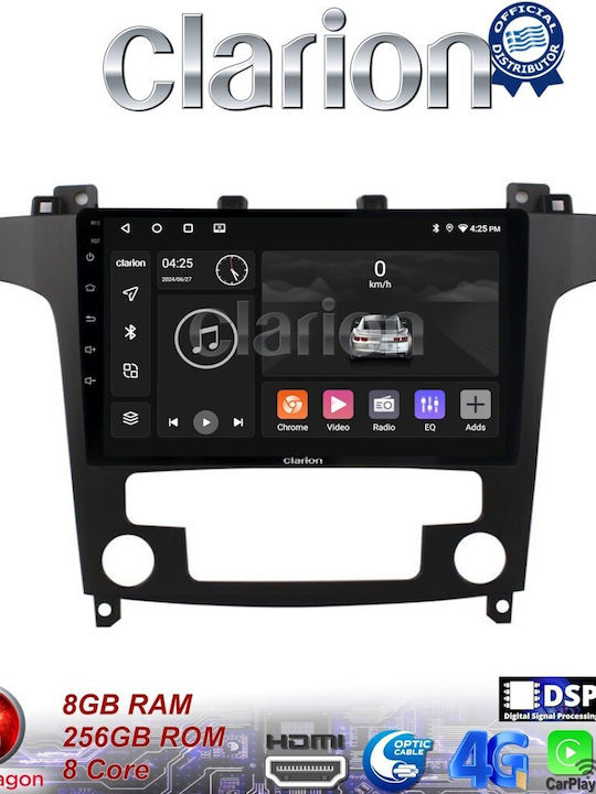 Clarion Auto-Audiosystem für Ford S-Max 2006 > 2014 (Bluetooth/USB/WiFi/GPS/Apple-Carplay/Android-Auto)
