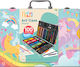HappiHobbi Unicorn Painting Set in Case Wooden with 100 Accessories