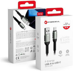 Forcell USB 2.0 USB-C male - USB-A / USB-C 66W 2m