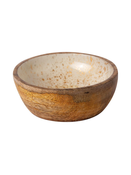 Prestige Serving Bowl Round Wooden White with Diameter 10cm