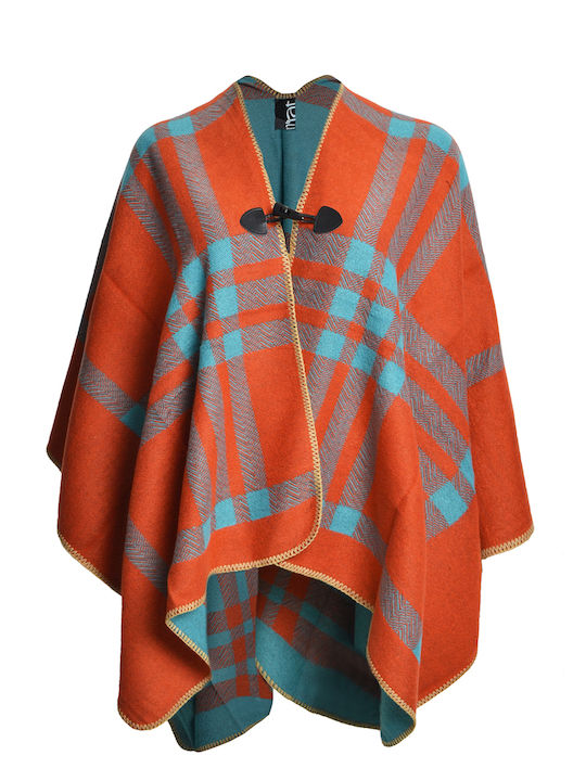 Orange Damen Poncho