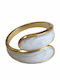 Tatu Moyo Ring with Enamel made of Steel Gold Plated