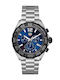 TAG Heuer Ανδρικό Ρολόι Χρονογράφος Μπαταρίας με Ασημί Μεταλλικό Μπρασελέ