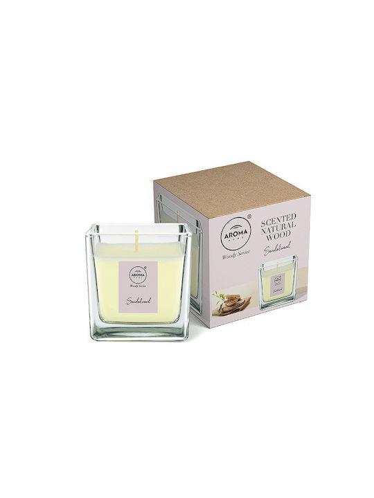 Aroma Home Lumânare Aromatică din Soia în Borcan cu Miros de Lemn de Santal 564gr
